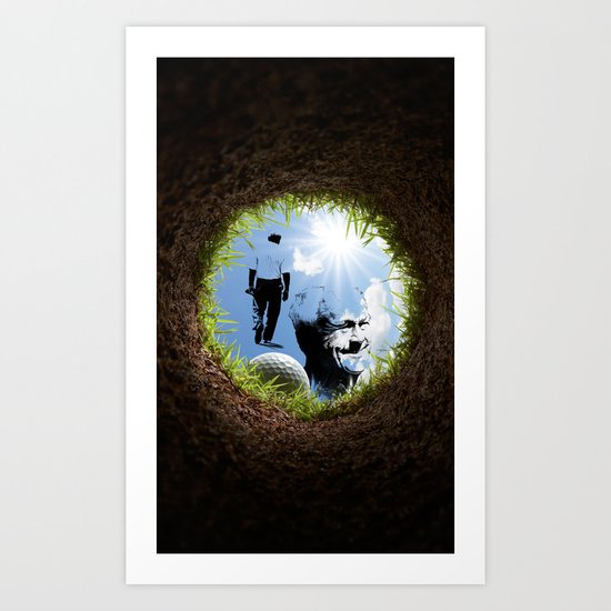 Hole in one Arnold! Art Print
