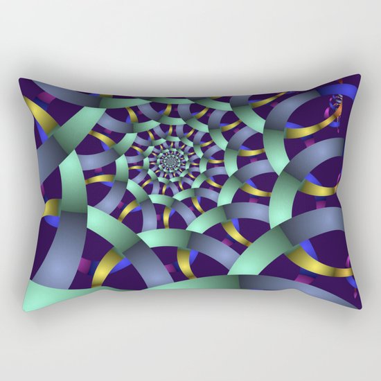 The turquoise spiral Rectangular Pillow