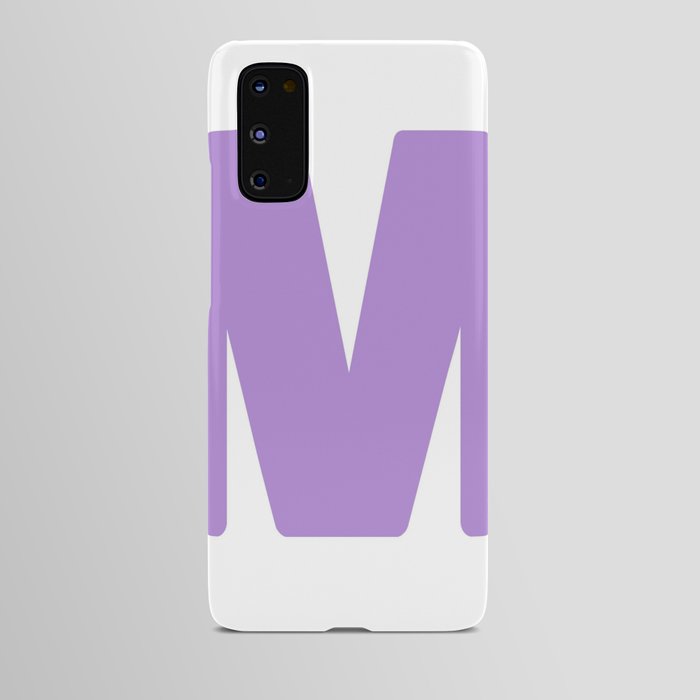 M (Lavender & White Letter) Android Case