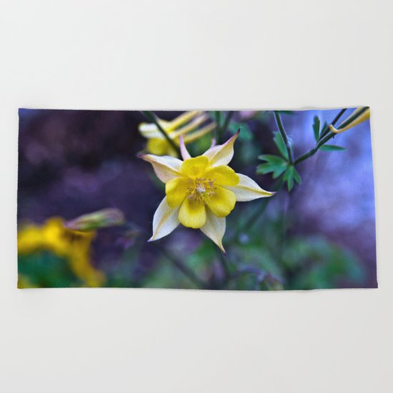 Summery breathing of flowers Beach Towel