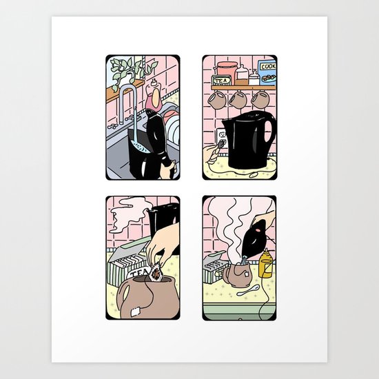 How To Make Tea Art Print