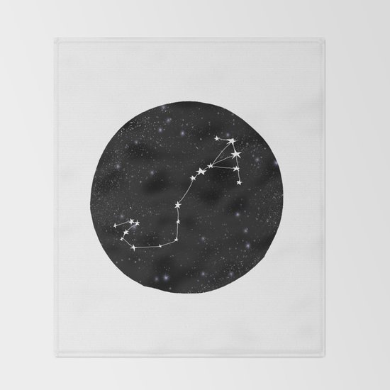 Scorpio Black And White Star Chart Zodiac Star Signs Minimal Decor