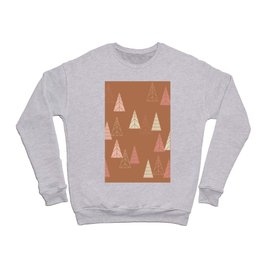 Terracotta Geometric Tree Holiday Crewneck Sweatshirt