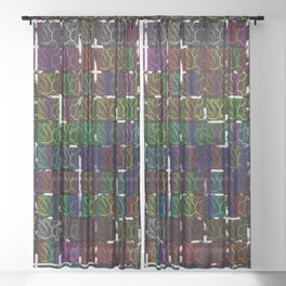 Cracked Space Lava Collection Sheer Curtain