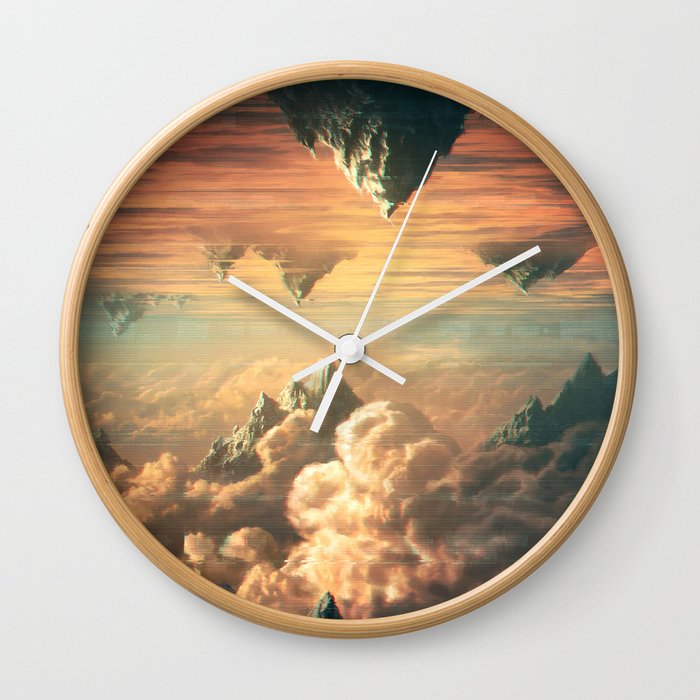 Worlds Collide - Glitch Series Wall Clock
