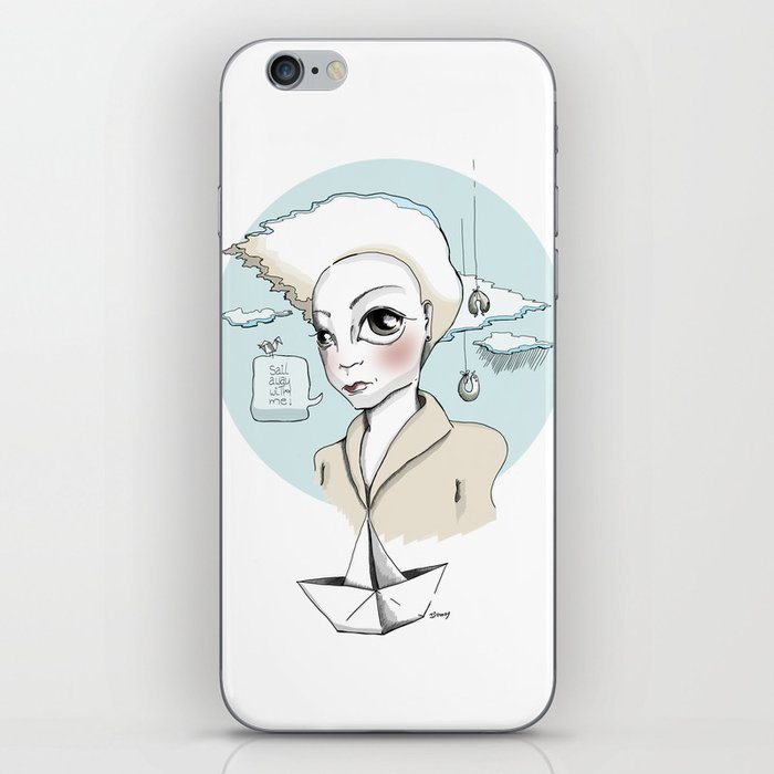 Sailing on clouds iPhone Skin