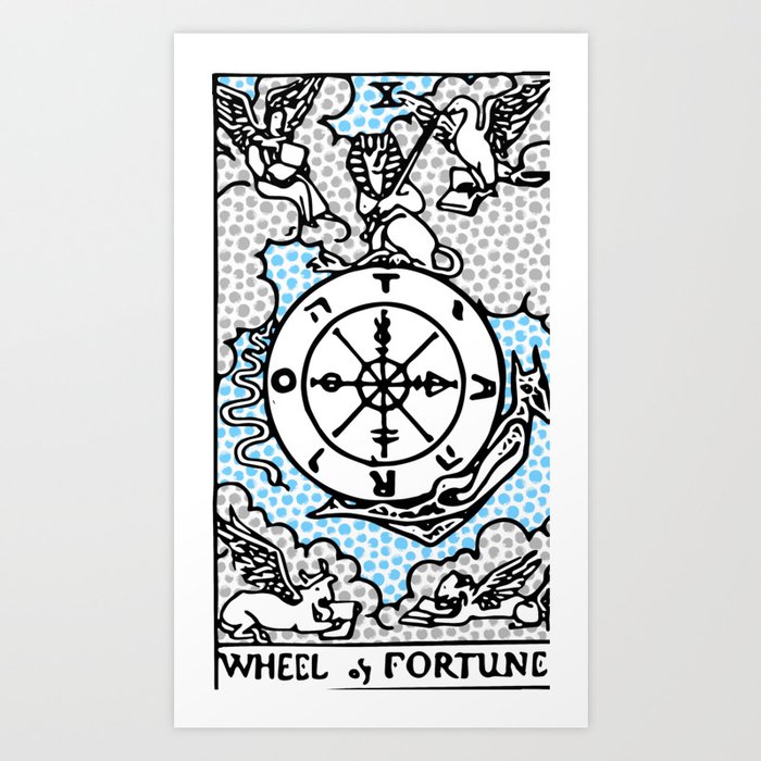 Modern Tarot Design - 10 Wheel of Fortune Art Print by AnnaleeBeer | Society6 Modern Tarot Design - 10 Wheel of Fortune Art Print by AnnaleeBeer | Society6