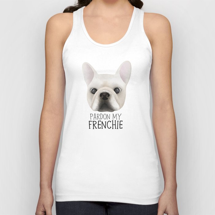 Pardon My Frenchie French Bulldog Tank Top by A Little Leafy