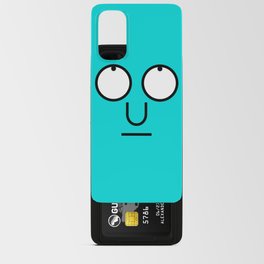 type face: rolled eyes teal Android Card Case