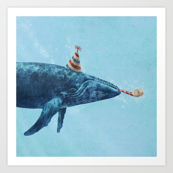 Party Whale Art Print