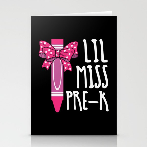 Lil Miss Pre-K Stationery Cards