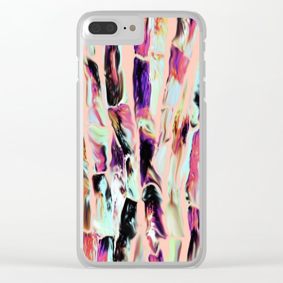 Marbling Sugarcane Peach Clear iPhone Case