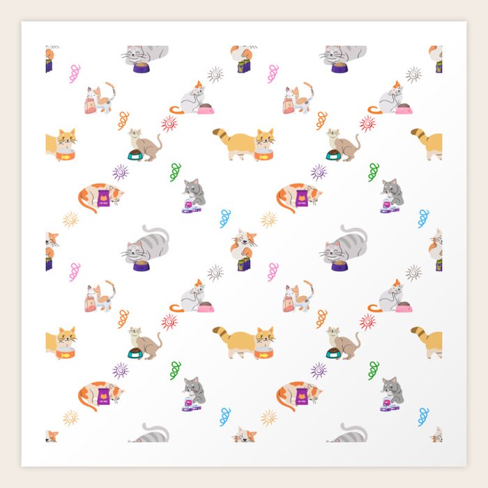 lazy cat is eating patterns ,lazy cat is eating diamond aesthetic