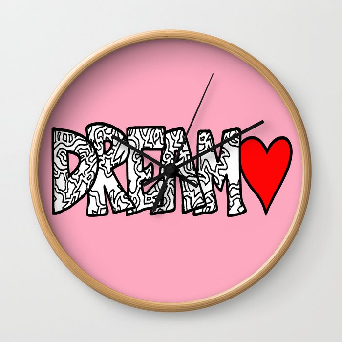 Dreaming in Pink Wall Clock