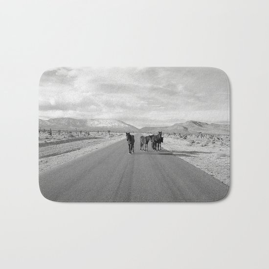 Spring Mountain Wild Horses Bath Mat