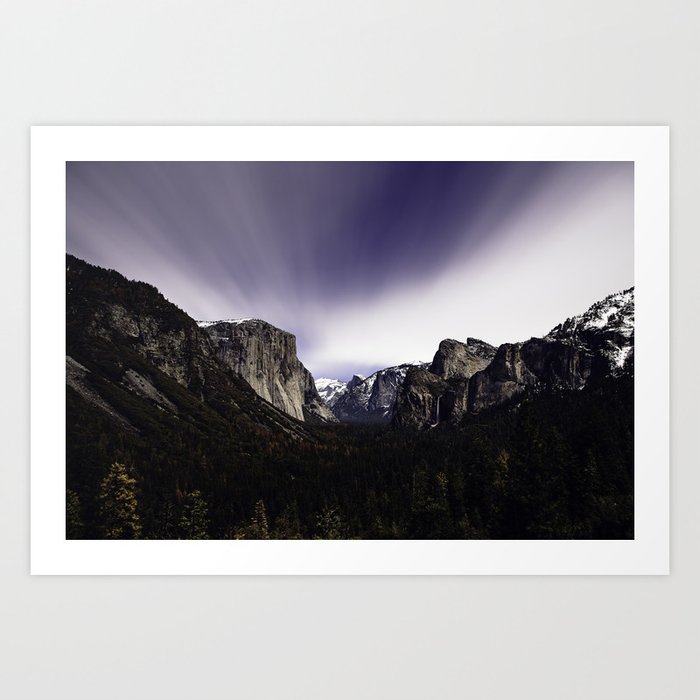 yosemite tunnel view at night