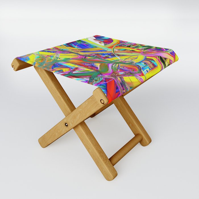 Abstract expressionist Art. Abstract Painting 65. Folding Stool