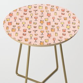 Cheers! | Cocktail Pattern | Rosé |  Side Table