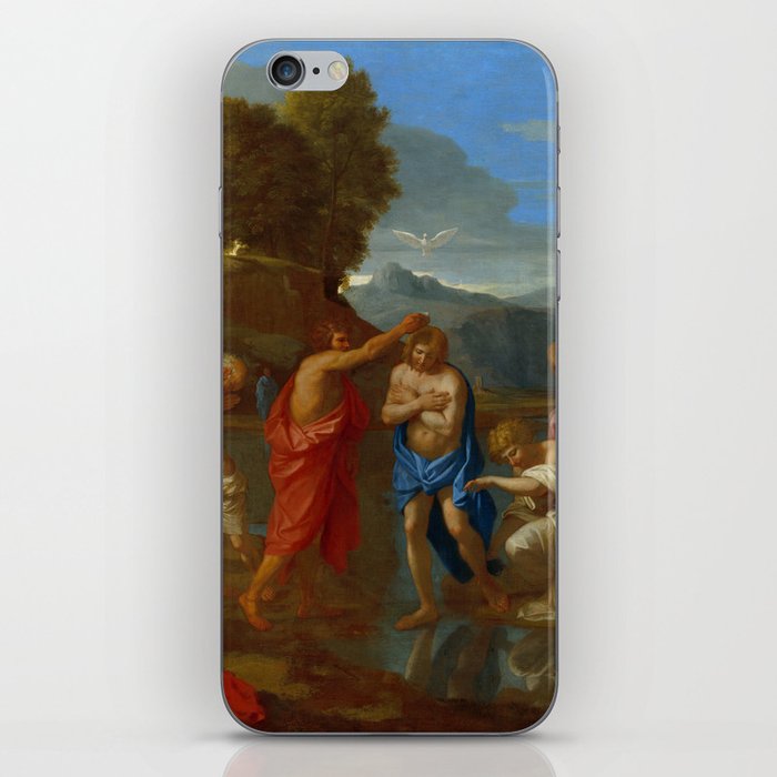 The Baptism of Christ by Nicolas Poussin iPhone Skin