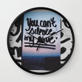 You can't silence my love Wall Clock | Typography, Music, Photo 