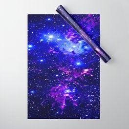 Fox Fur Nebula Galaxy blue purple Wrapping Paper
