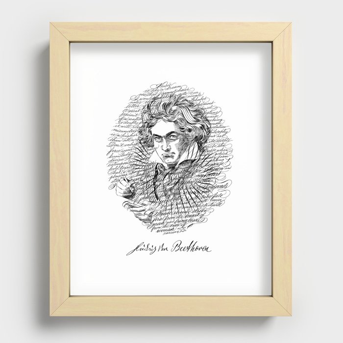 Ludwig Van Beethoven Recessed Framed Print