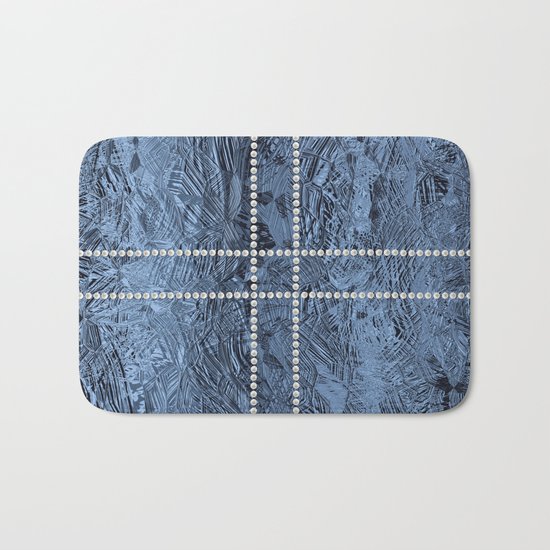 Ocean Blue Pearls Bath Mat