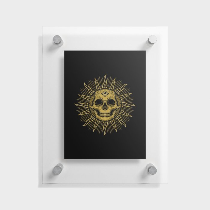 Skull Sun Floating Acrylic Print