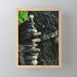 Zen Stones in Southwest Alentejo Framed Mini Art Print