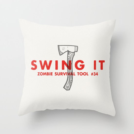 Swing it - Zombie Survival Tools Throw Pillow