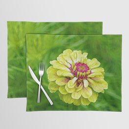 Green and Magenta Zinnia's Placemat