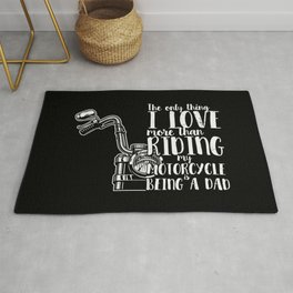 Motorcycle Riding Dad Area & Throw Rug