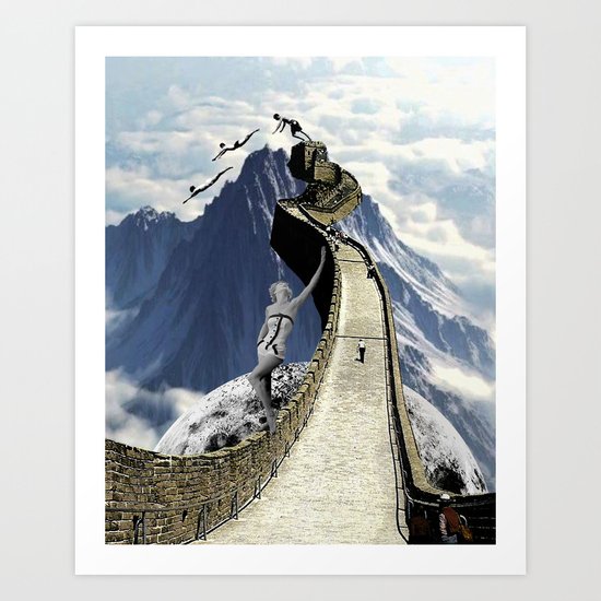 Holding up the Wall Art Print