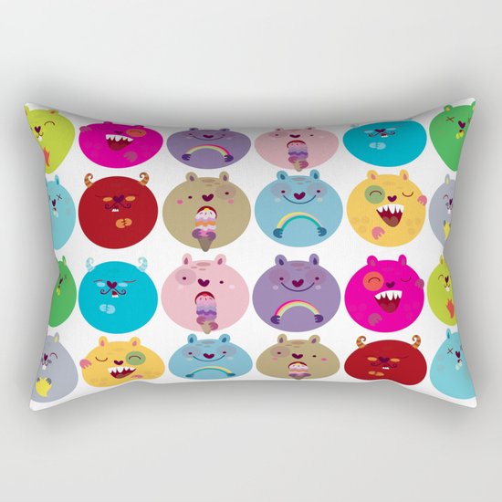 Cute bunnyballs Rectangular Pillow