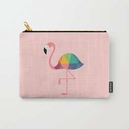 Rainbow Flamingo Carry-All Pouch