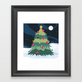 Christmas Tree - Night Framed Art Print