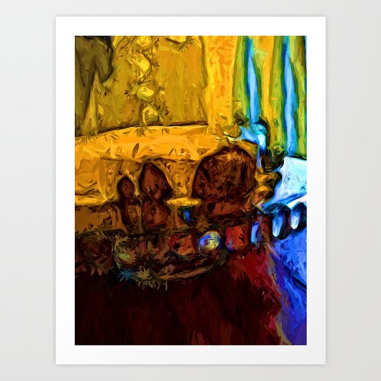 Cake with Yellow Icing Art Print