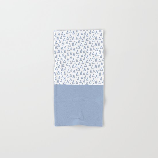 Triangles Light Blue Hand & Bath Towel