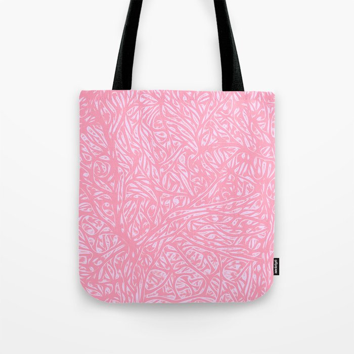 Summer Pink Peach Saffron - Abstract Botanical Nature Tote Bag