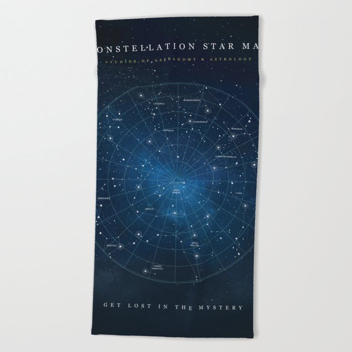 Constellation Star Map Beach Towel