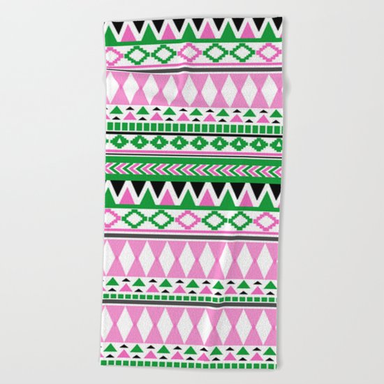 Tribal Pattern 07 Beach Towel