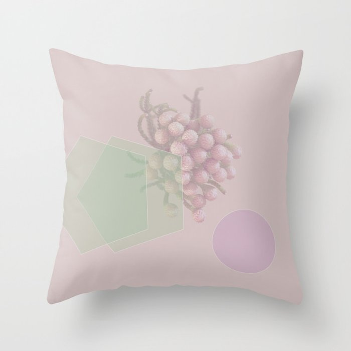 Geo-Florals Pink Throw Pillow