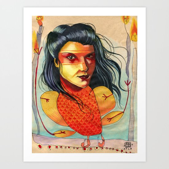 FIRE BIRD Art Print