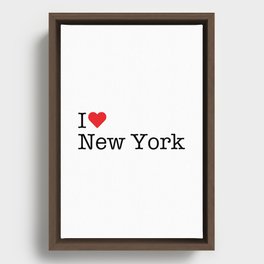 I Heart New York, NY Framed Canvas