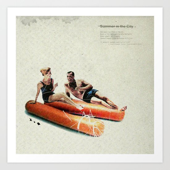 Summer in the City | Collage Art Print