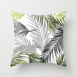 Palm tree leaf Throw Pillow