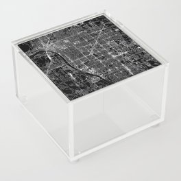 Tulsa Black Map Acrylic Box