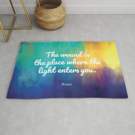 The wound is the place where the Light enters you, Rumi quote Rug | Rumiquote, Painting, Encouragingquote, Lovequote, Arabic, Persian, Rumi, Inspiringquote, Quote, Hafezquote 