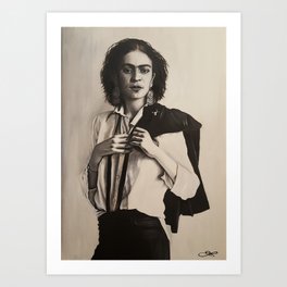 Frida Kahlo 8 - monochrome - black and white Art Print