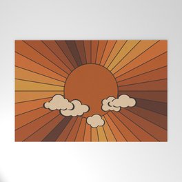 Retro Sunshine Welcome Mat